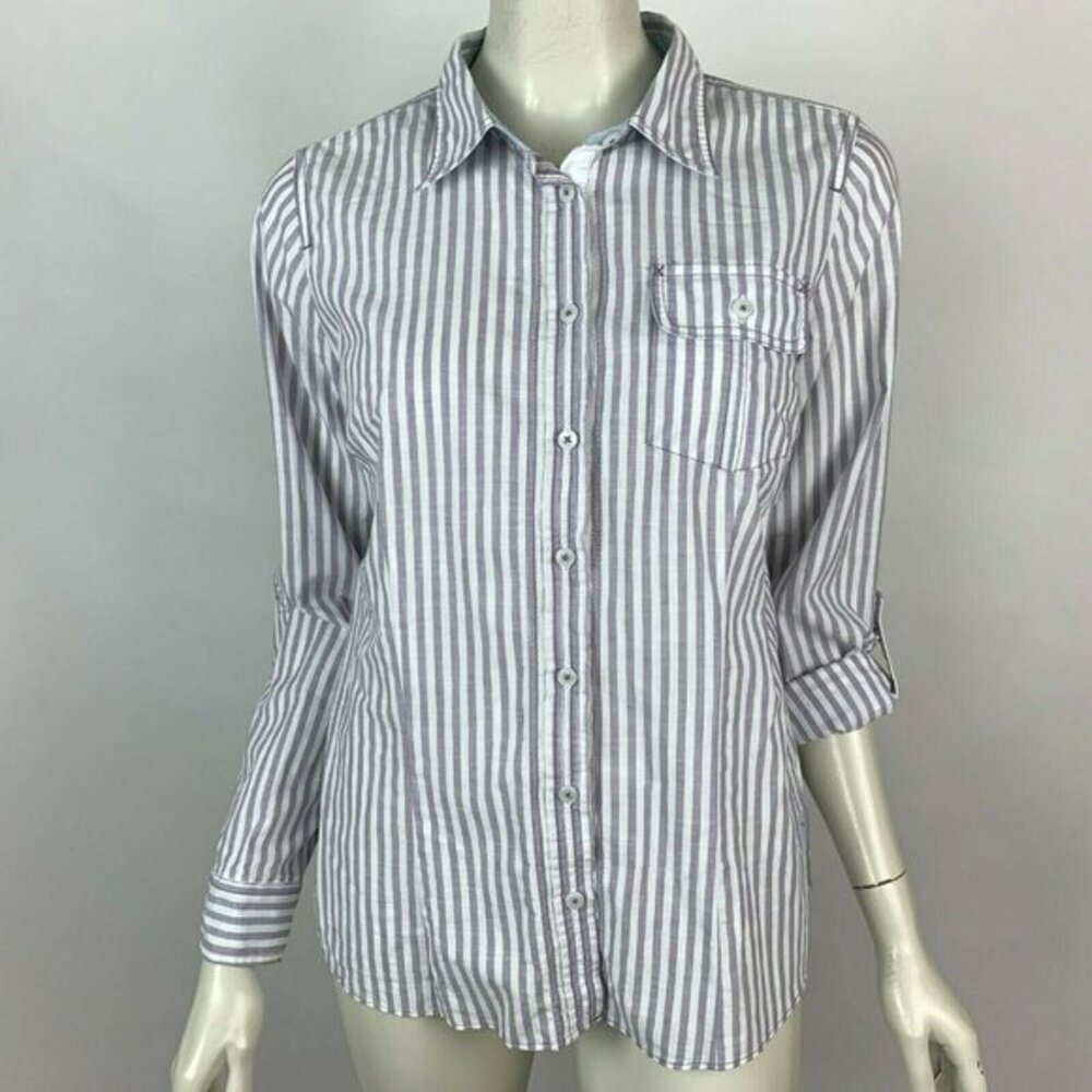 Orvis Yarn Dyed‎ Striped Shirt Long Sleeve Lavender
